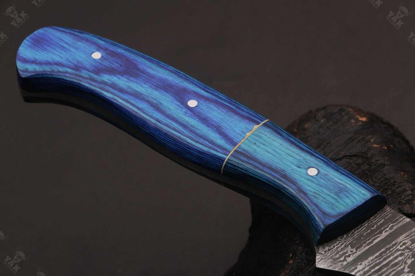 13.5" Custom Hand forged Damascus Steel Fillet Knife Best Fillet Knife With Leather Sheath