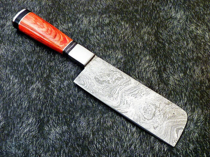11" Custom Hand Forged Damascus Steel Chopper Knife – Kitchen & Chef Knife