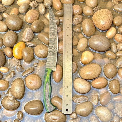 12" Hand Forged Steel Kitchen Knife Best Fillet Knife & Damascus Fillet Knife W/Sheath