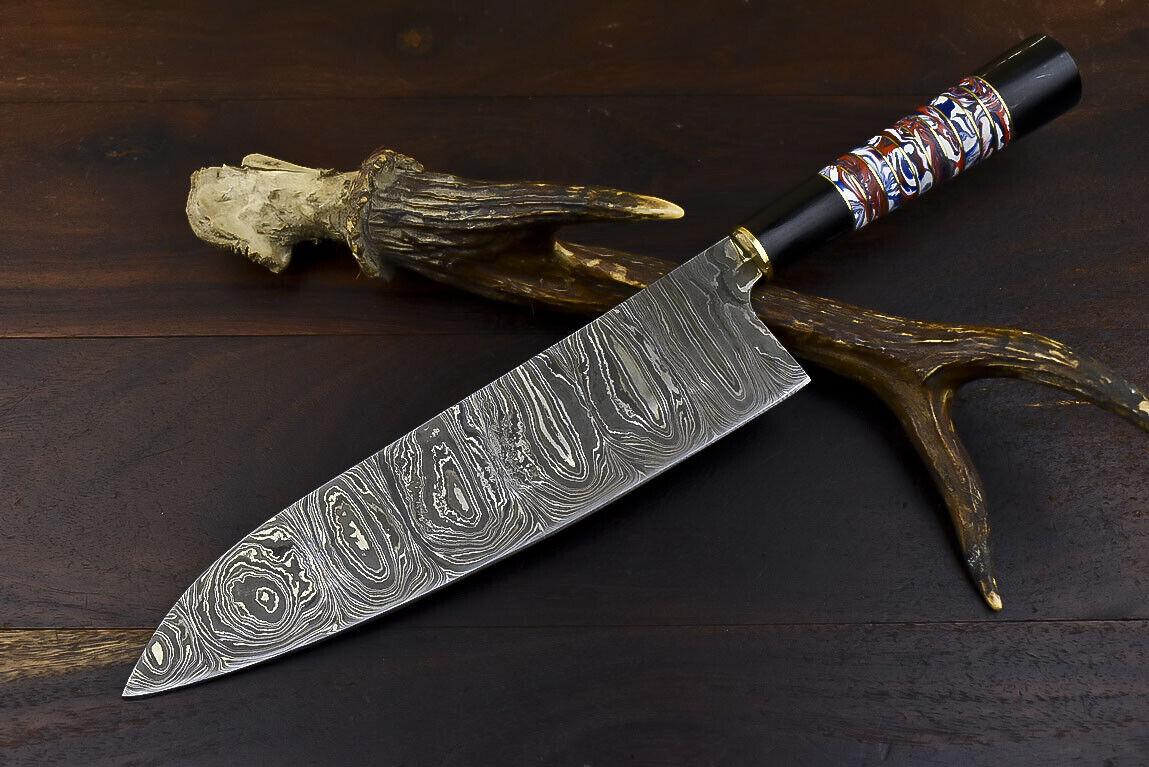 Custom Damascus Kitchen Chef Knife | Professional Kitchen Knife Gift