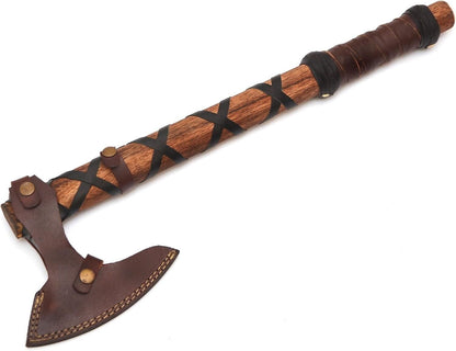Axe of Ragnar Lothbrok – Hand-Forged Viking Axe with Ash Wood Handle and Leather Sheath