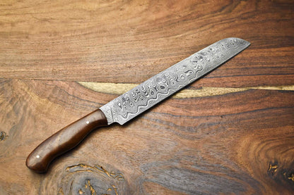 Real Damascus Steel Chef Knife – Custom Handmade Full Tang Design