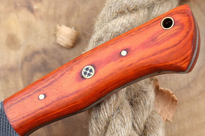 Handcrafted Carbon Steel Bull Cutter Knife With Sheath Custom Bull Cutter Knife