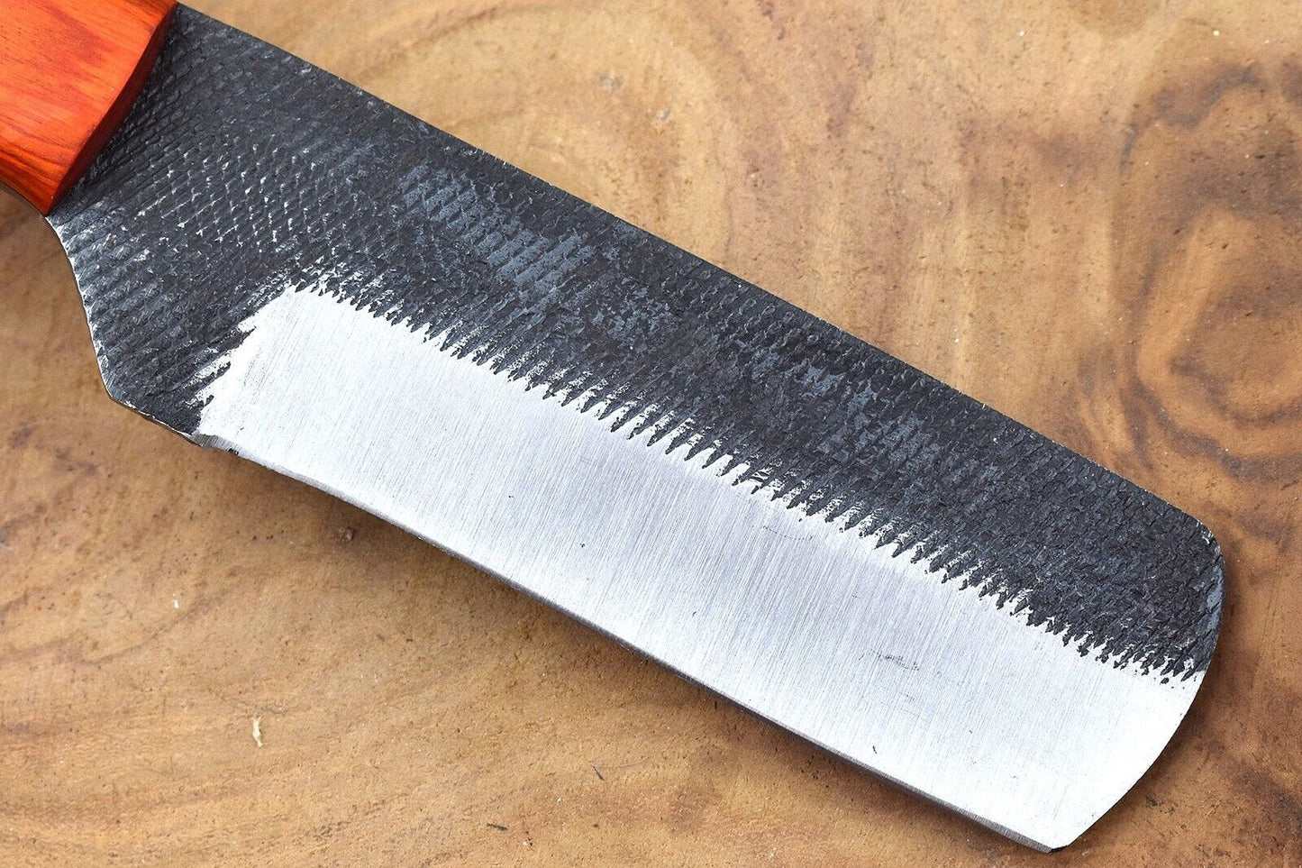 Handcrafted Carbon Steel Bull Cutter Knife With Sheath Custom Bull Cutter Knife