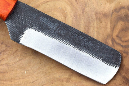 Handcrafted Carbon Steel Bull Cutter Knife With Sheath Custom Bull Cutter Knife