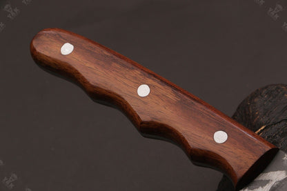 14" Custom Hand Forged Fire Damascus Steel Fillet Knife Damascus Fillet Knife W/Sheath