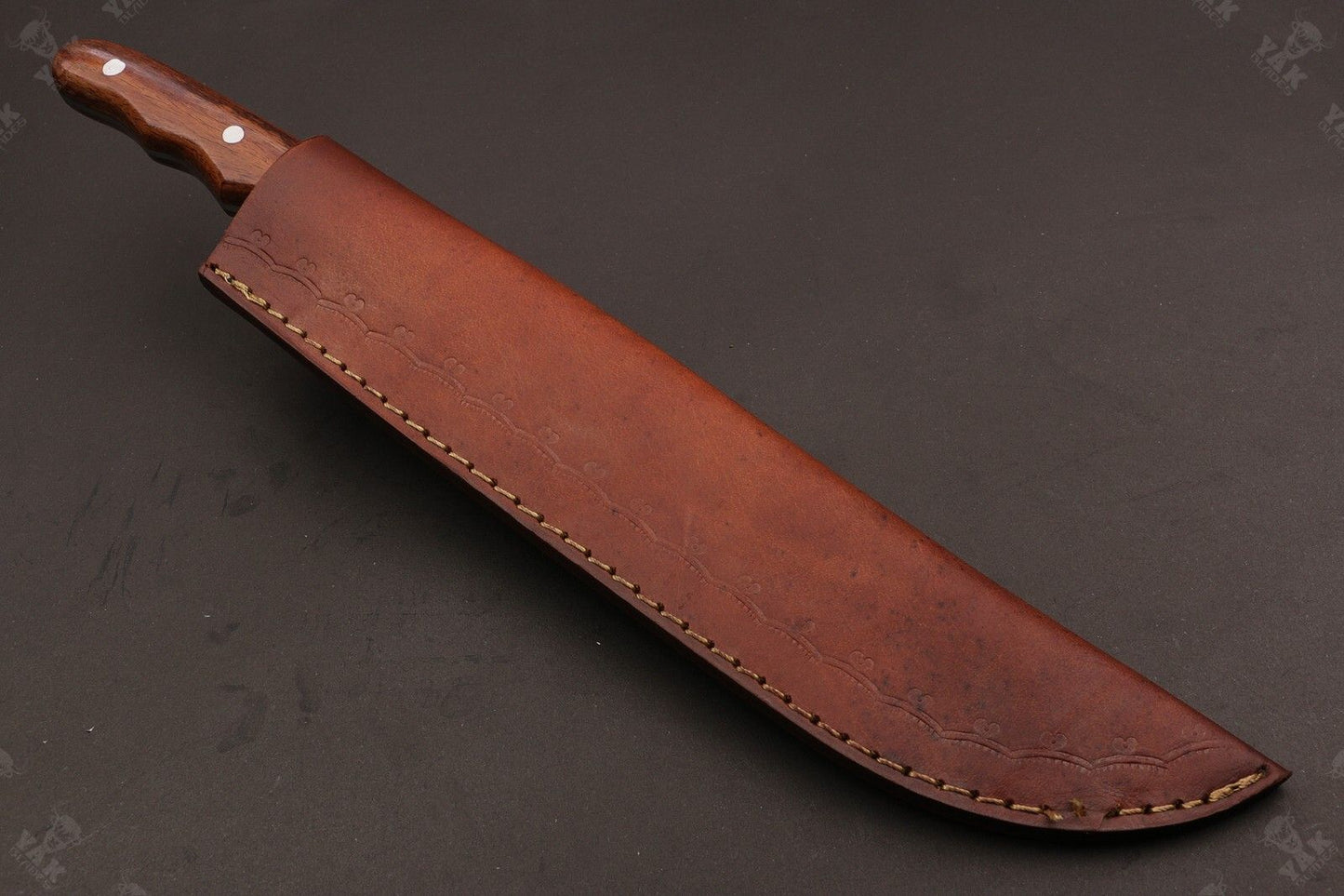 14" Custom Hand Forged Fire Damascus Steel Fillet Knife Damascus Fillet Knife W/Sheath