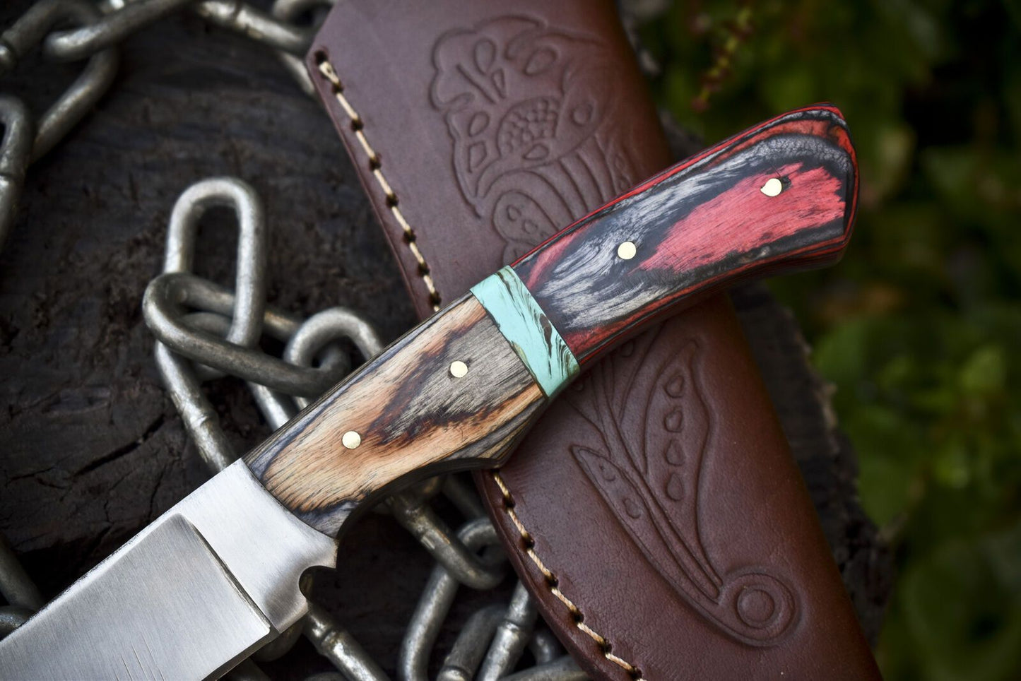 Custom Skinner Knife 440C Steel with Hardwood Handle Fishing & Hunting Knife Rare Edition
