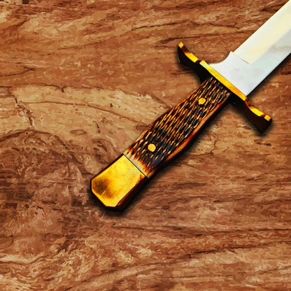 11-Inch Custom Handmade D2 Hunting Bowie Camping Survival Knife