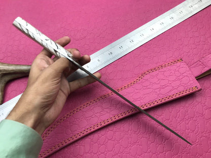 14" Handmade Damascus Fillet Knife Premium Damascus Steel Knife W/Sheath