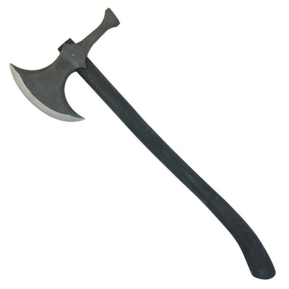 Medieval Viking Hammerhead Battle Axe – Rustic Steel Blade with Wooden Handle