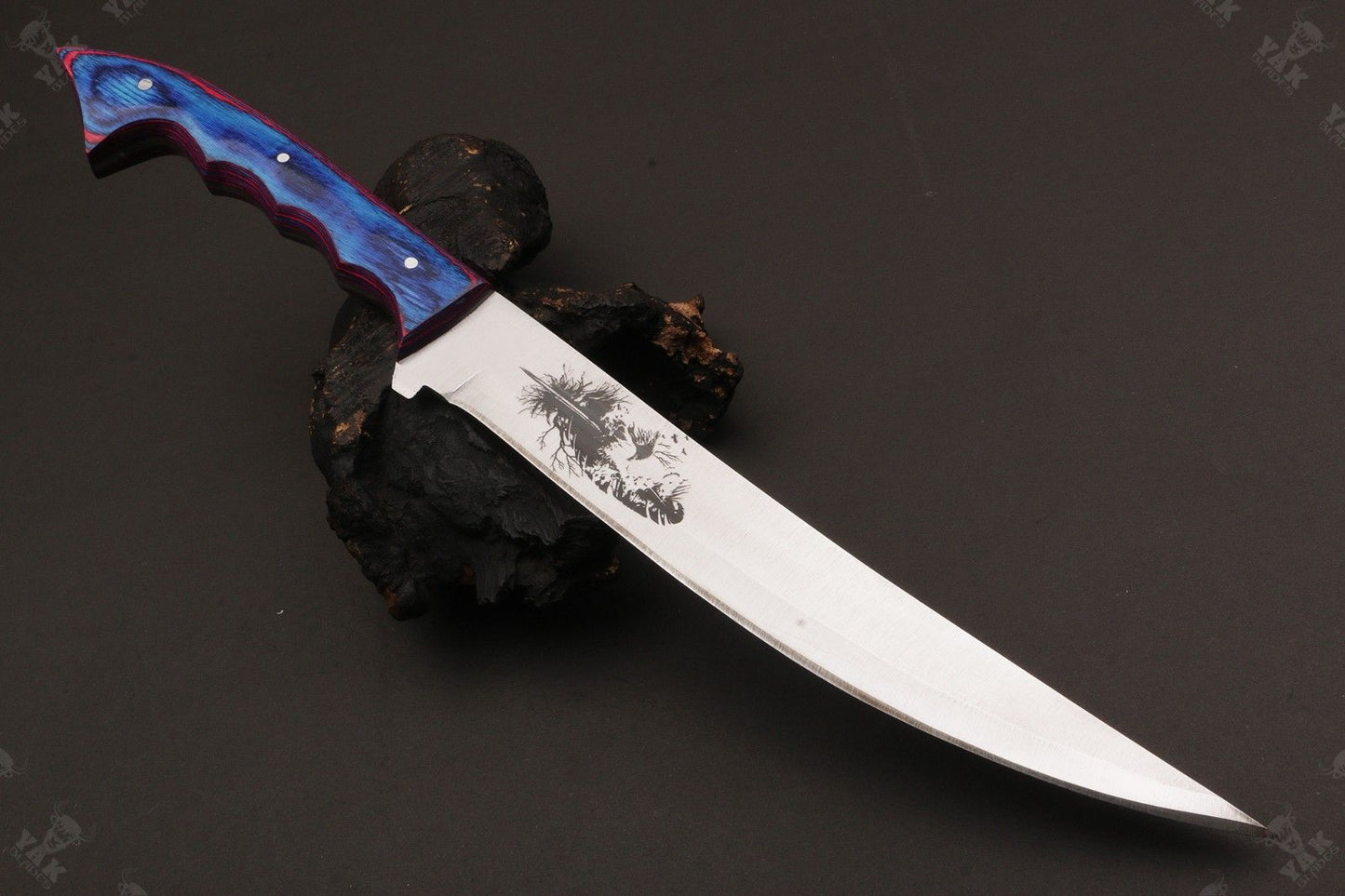 13" Custom Handmade D2 Steel Fillet Camping Knife Best Fillet Knife Fish Fillet Knife W/Sheath