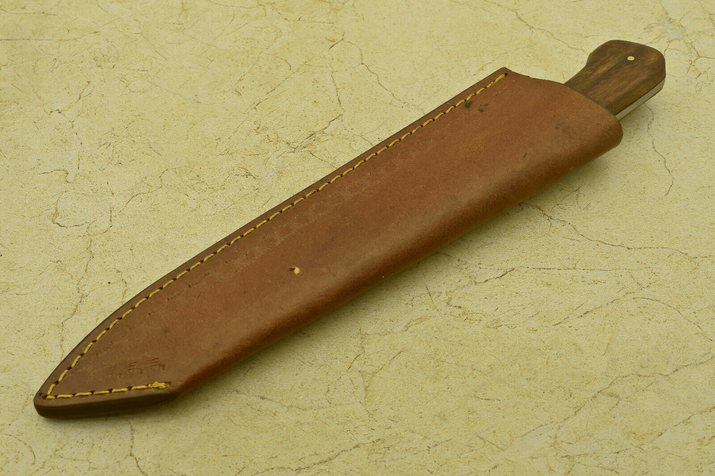 Custom Handmade Forged Damascus Steel Chef Kitchen Knife with Olive & Rose Wood Handle – 11.5"