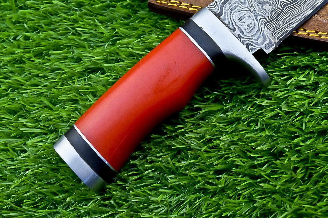 Heritage Forge 12 Inch Damascus Steel Camping Knife with Resin Handle