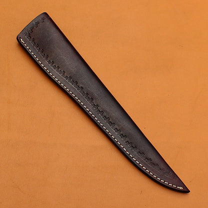 14" Custom Handmade Damascus Fillet Knife Best Fillet Knife W/Sheath