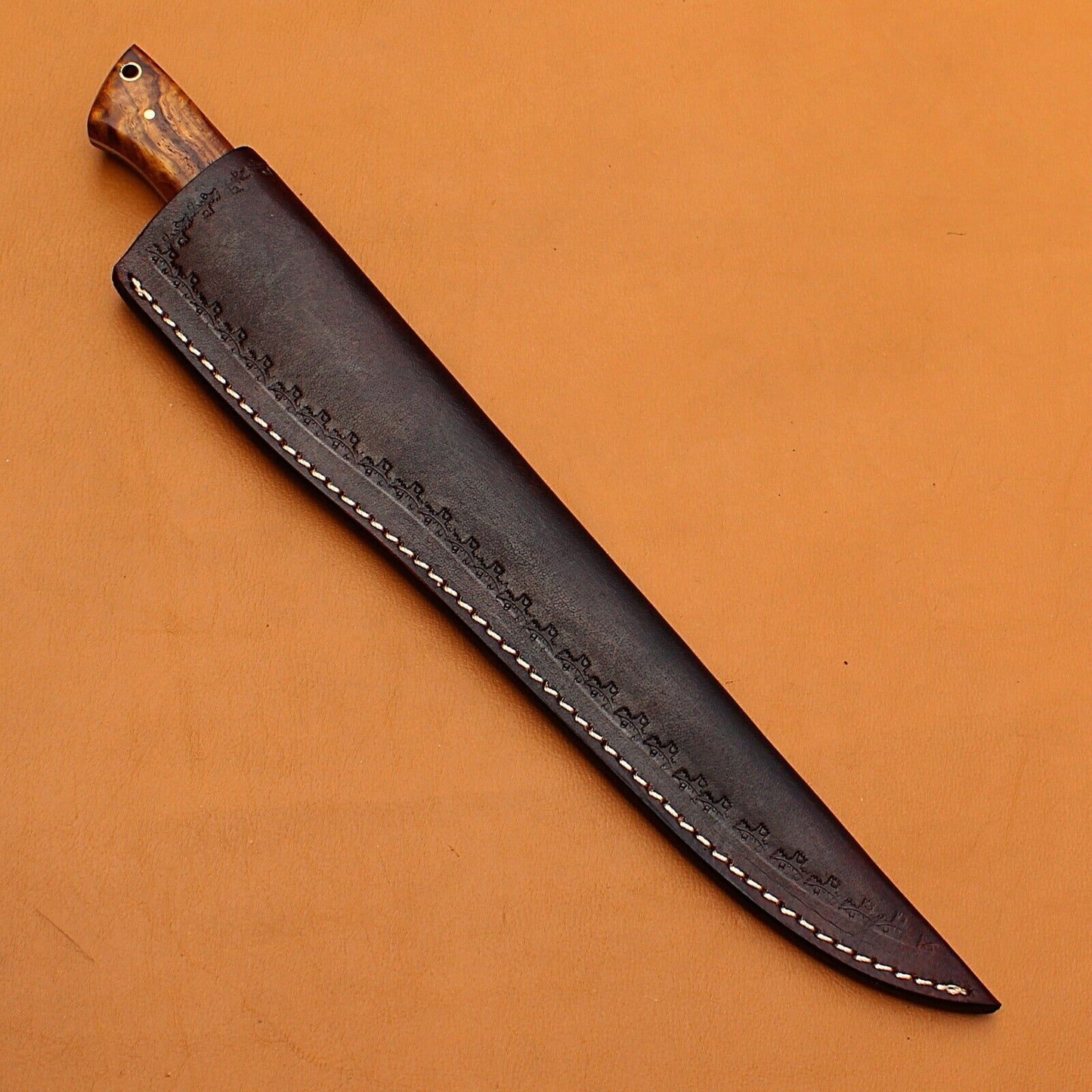 14" Custom Handmade Damascus Fillet Knife Best Fillet Knife W/Sheath