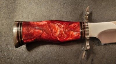 Cutlery Custom D2 Steel Sasquatch Bowie Knife | Resin Handle Hunting & Survival Knife