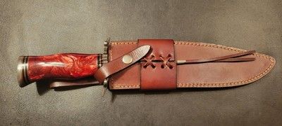 Cutlery Custom D2 Steel Sasquatch Bowie Knife | Resin Handle Hunting & Survival Knife