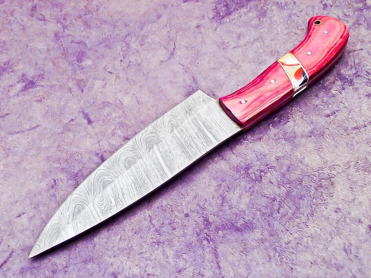 12.0" Professional Chef Knife Damascus Blade Kitchen Knife "Hard Wood"