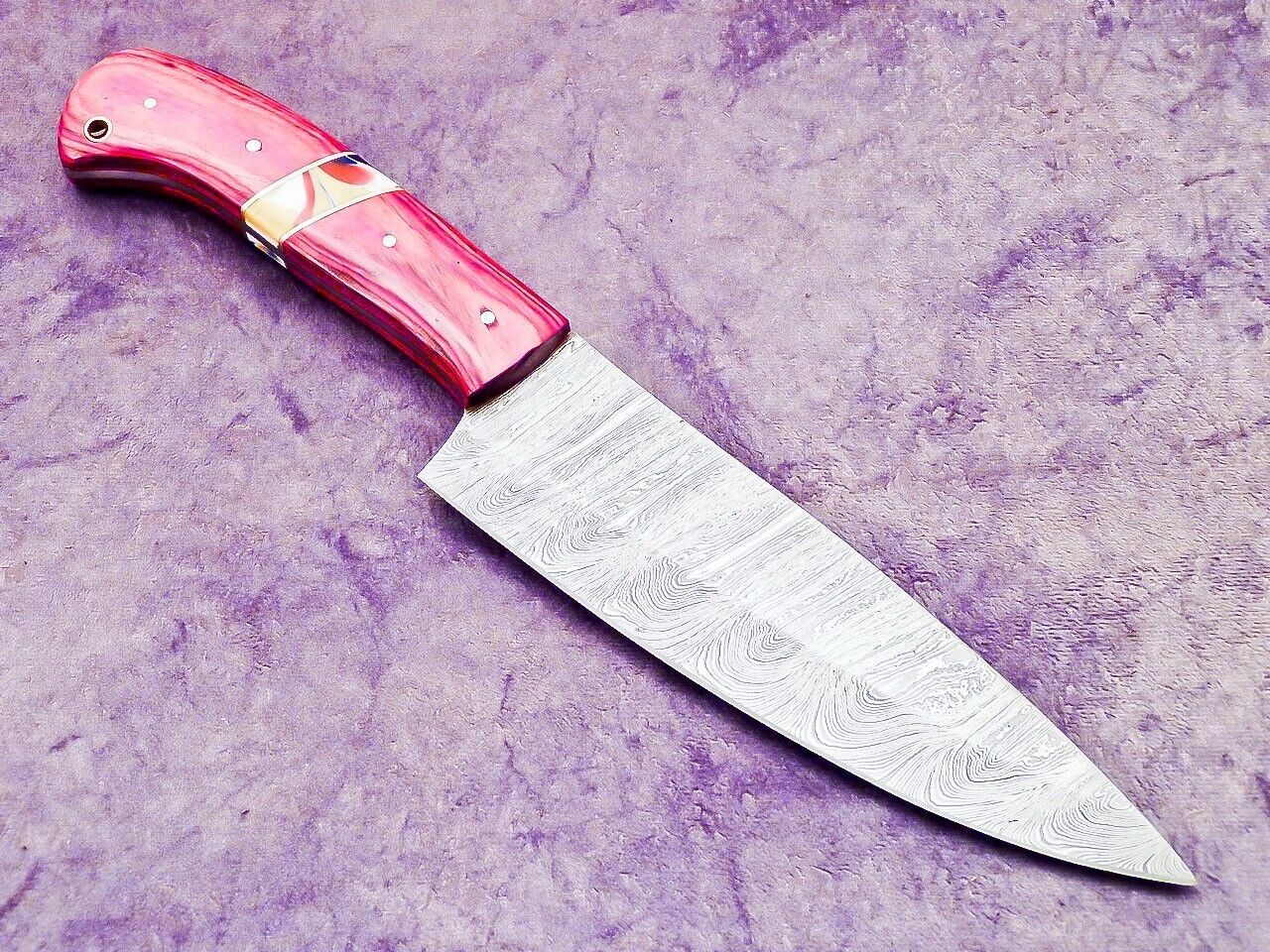 12.0" Professional Chef Knife Damascus Blade Kitchen Knife "Hard Wood"