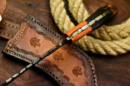 11" Handmade Damascus Karambit Best Karambit Damascus Steel Knife With Ram’s Horn Handle