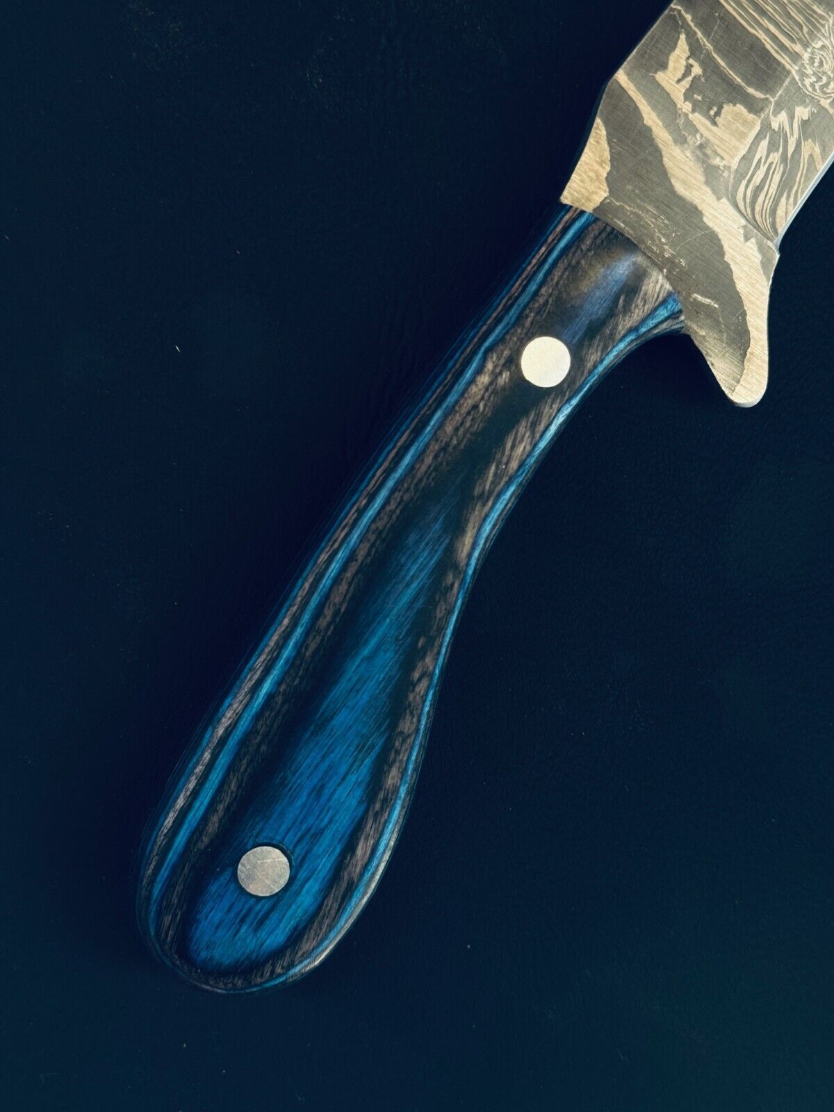 9" Best Damascus Steel Bull Cutter Knife Handmade Bull Cutter Knife with Wood Handle