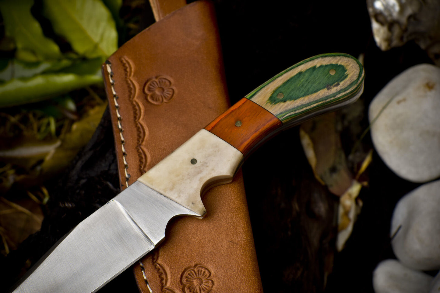 9.5" Custom Skinner Knife | 440C Steel Blade | Hardwood Handle | EDC & Bushcraft