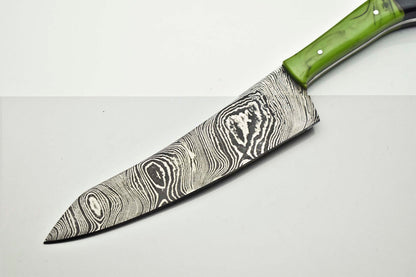 12.0" Handmade Damascus Blade Kitchen Full Tang Chef Knife – 384 Layer Forged Steel