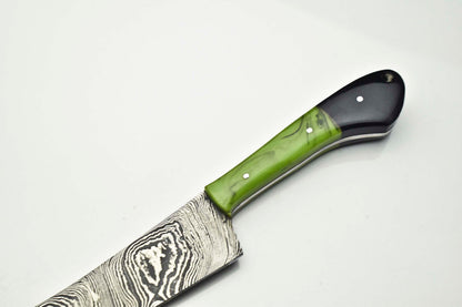 12.0" Handmade Damascus Blade Kitchen Full Tang Chef Knife – 384 Layer Forged Steel