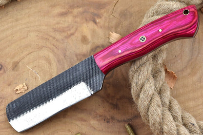 Hand Forged Bull Cutter Knife With Sheath Custom Bull Cutter Knife for Ranch & Outdoors