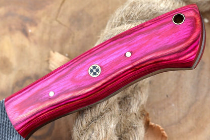 Hand Forged Bull Cutter Knife With Sheath Custom Bull Cutter Knife for Ranch & Outdoors