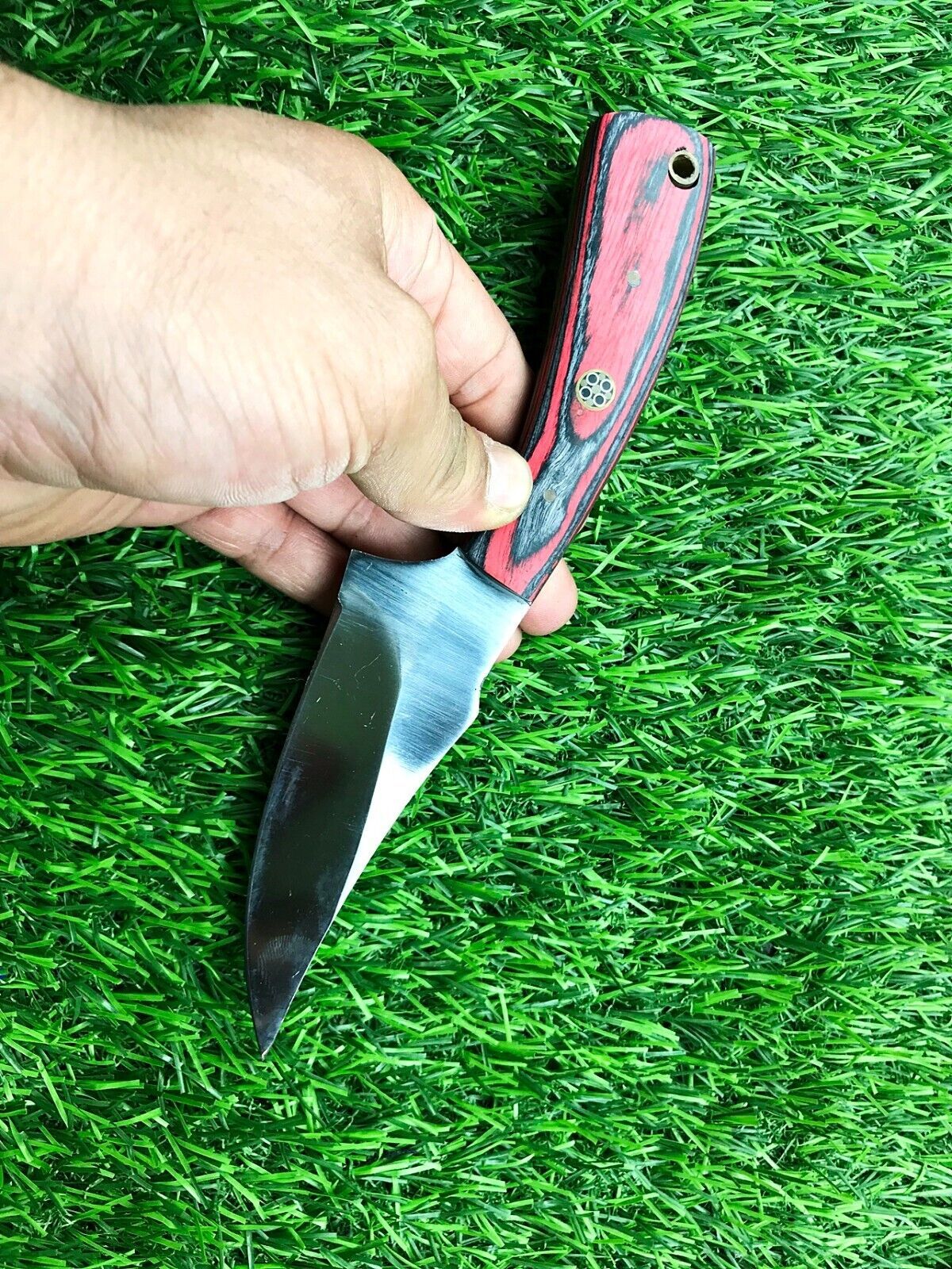 8" Stainless Steel Skinner Knife – Hunting & Survival Blade with Leather Sheath