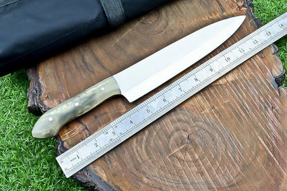 4 PCS CUSTOM HAND MADE J2 STEEL CHEF KNIFE SET kitchen knife set, SHEATH