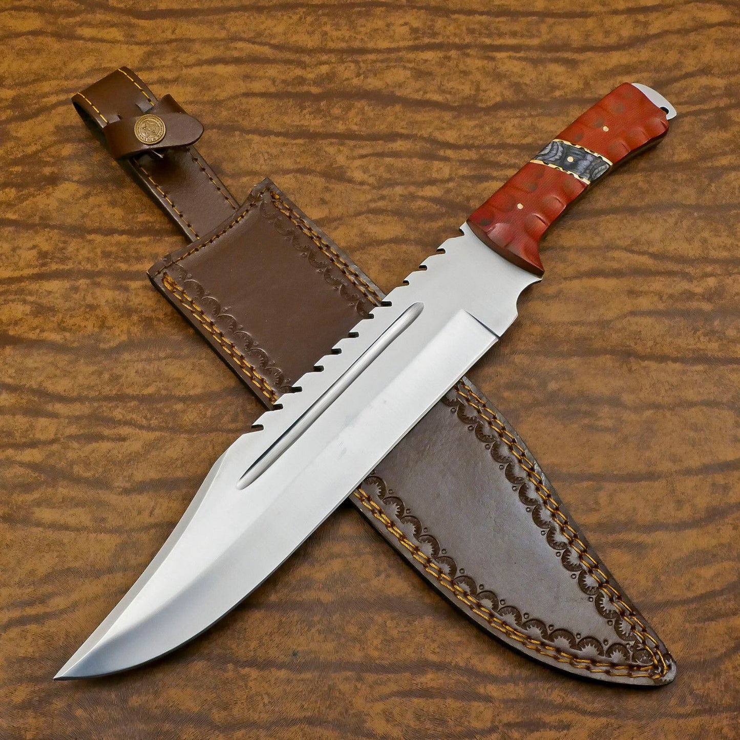 Handmade 12-Inch D2 Steel Full Tang Huge Bowie Hunting & Sport Knife