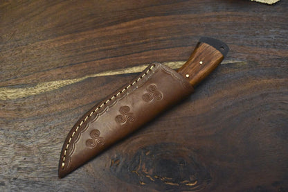 Custom Skinner Knife AUS-8 Steel with Walnut Wood Handle Survival Hunting Knife