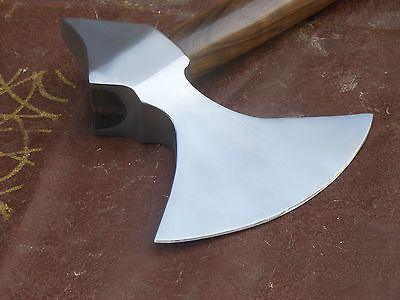 Hand Forged Viking Engineer Broad Tomahawk Axe 5160 Spring Steel, Functional Tool