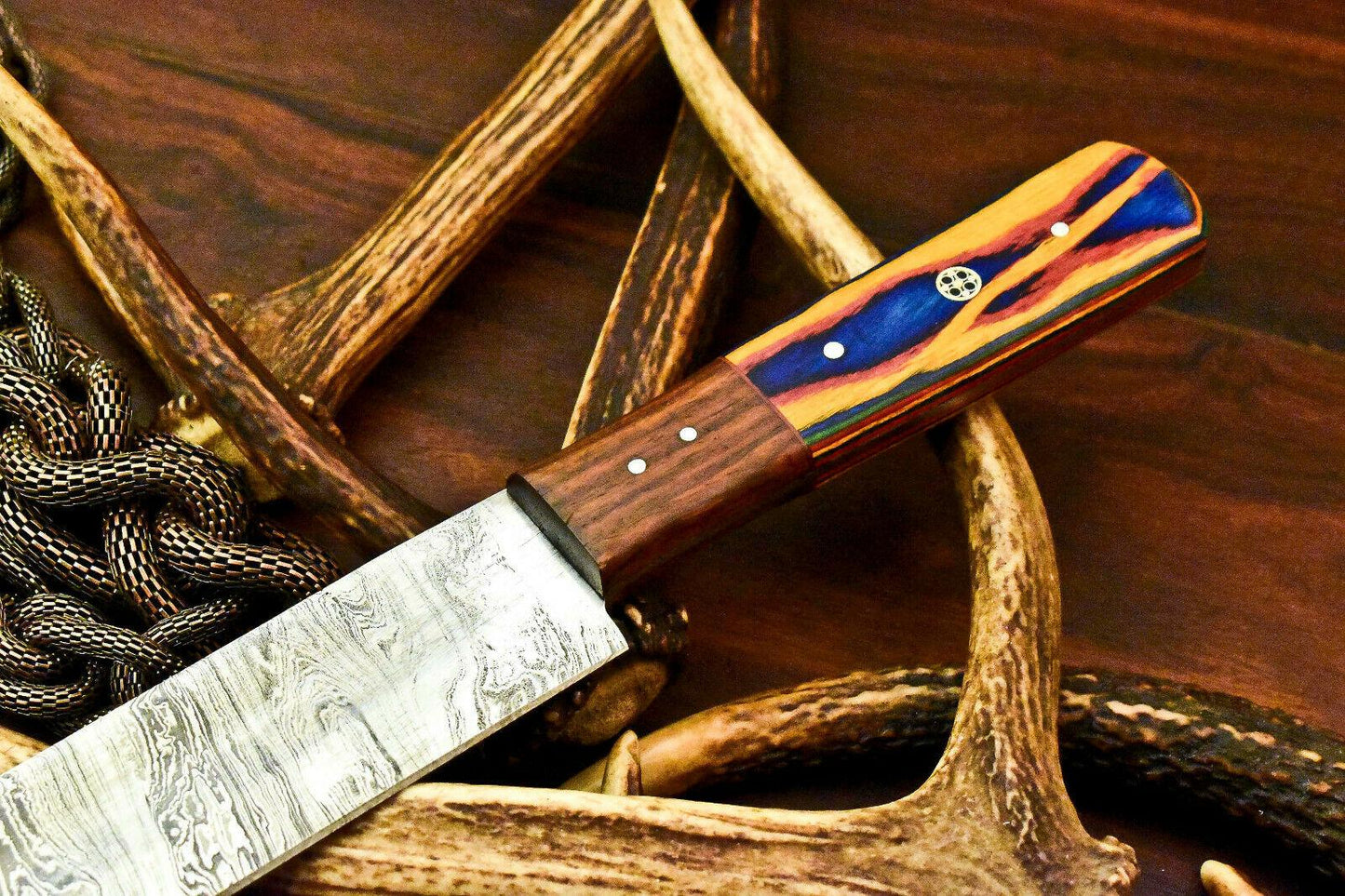 12" Handmade Damascus Steel Chef Knife | Professional Kitchen Knife with Hardwood Handle