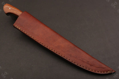 13.5" Custom Handmade Damascus Fillet Knife Fire Damascus Steel Fillet Knife