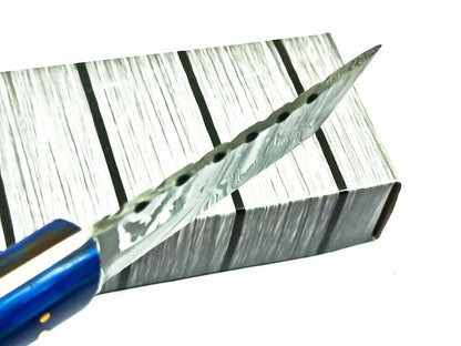 Handmade Damascus Steel Bull Cutter Knife 7" Full Tang Hunting knife with Wood Handle