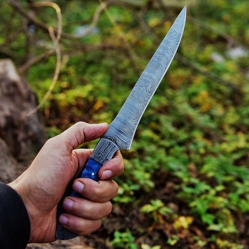12” Custom Handmade Damascus Steel Chef Fillet Knife – Twist Pattern Blade