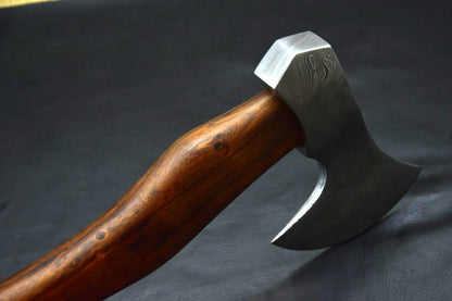 Custom Handmade Damascus Steel Tomahawk Axe with Walnut Handle Damascus Axe for Sale