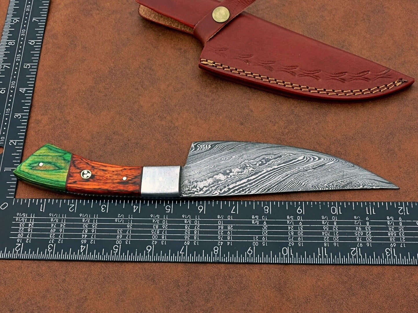 Custom Handmade Forged Damascus Steel Chef Knife – Kitchen Knife, Personalized Gift