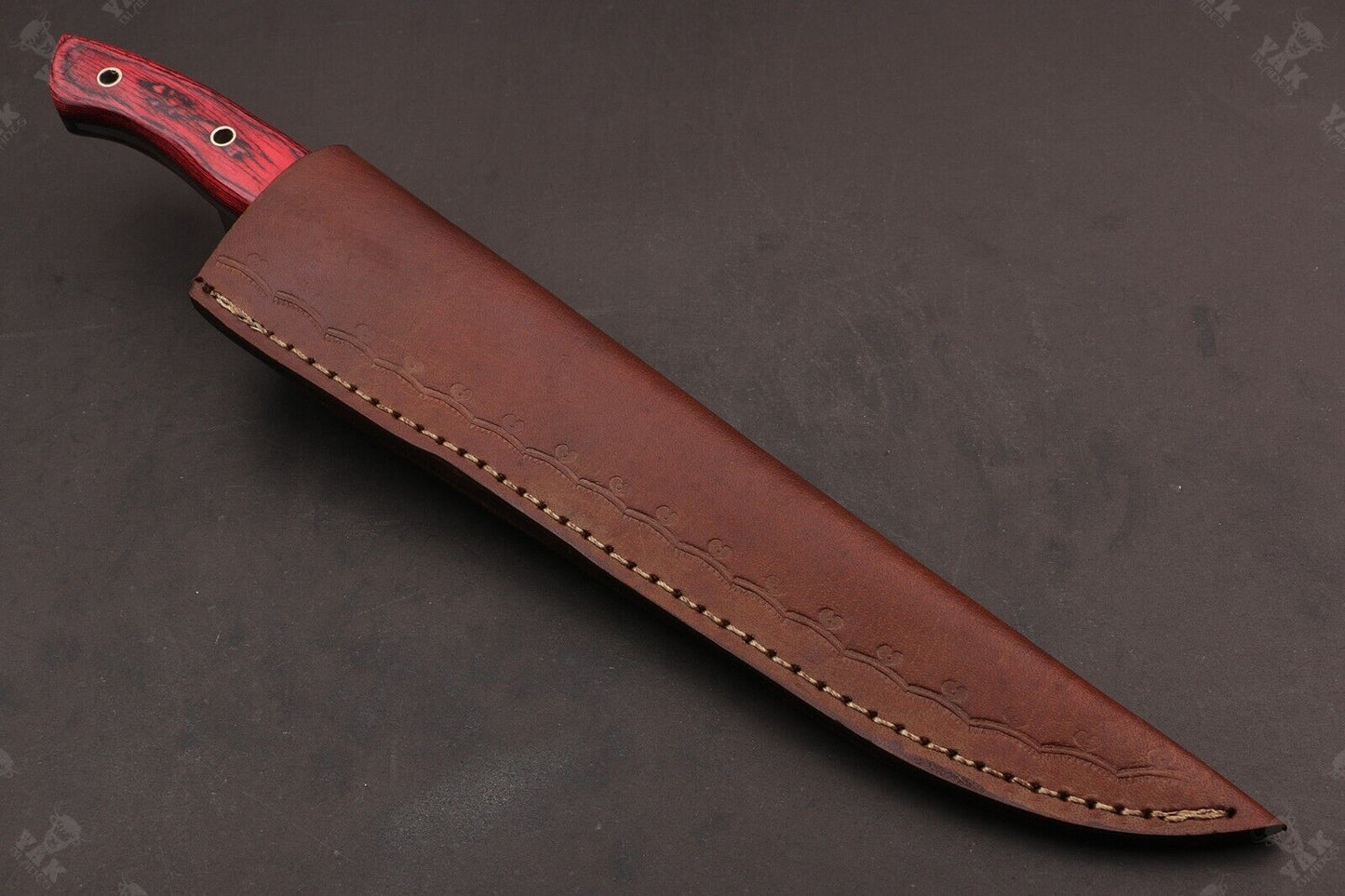 14" Handmade Damascus Steel Fillet Knife Damascus Fillet Knife Best Fillet Knife With Leather Sheath