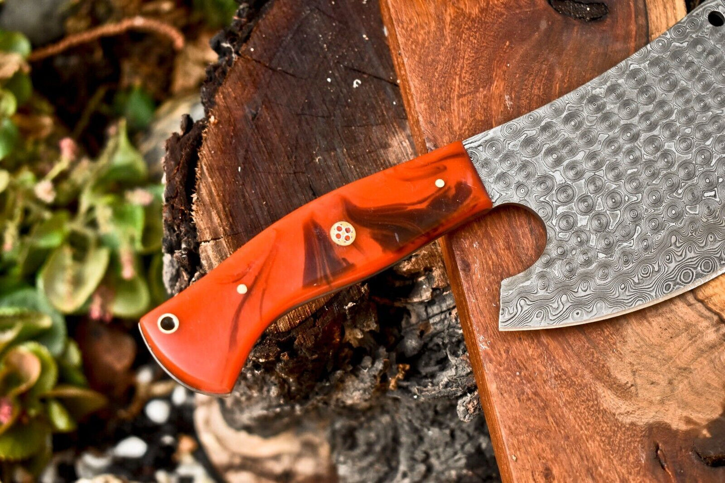 12" Handmade Damascus Steel Full Tang Chef Chopper Knife – 384 Layers, Oil Tempered, Razor Sharp