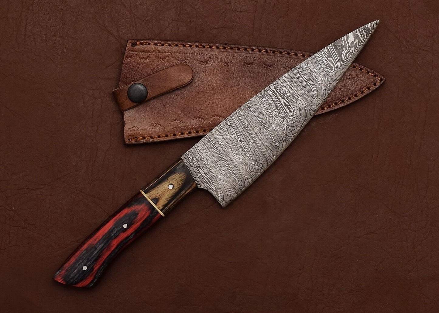Premium Handmade Damascus Steel Kitchen Chef Fillet Knife with Pakka Wood Handle