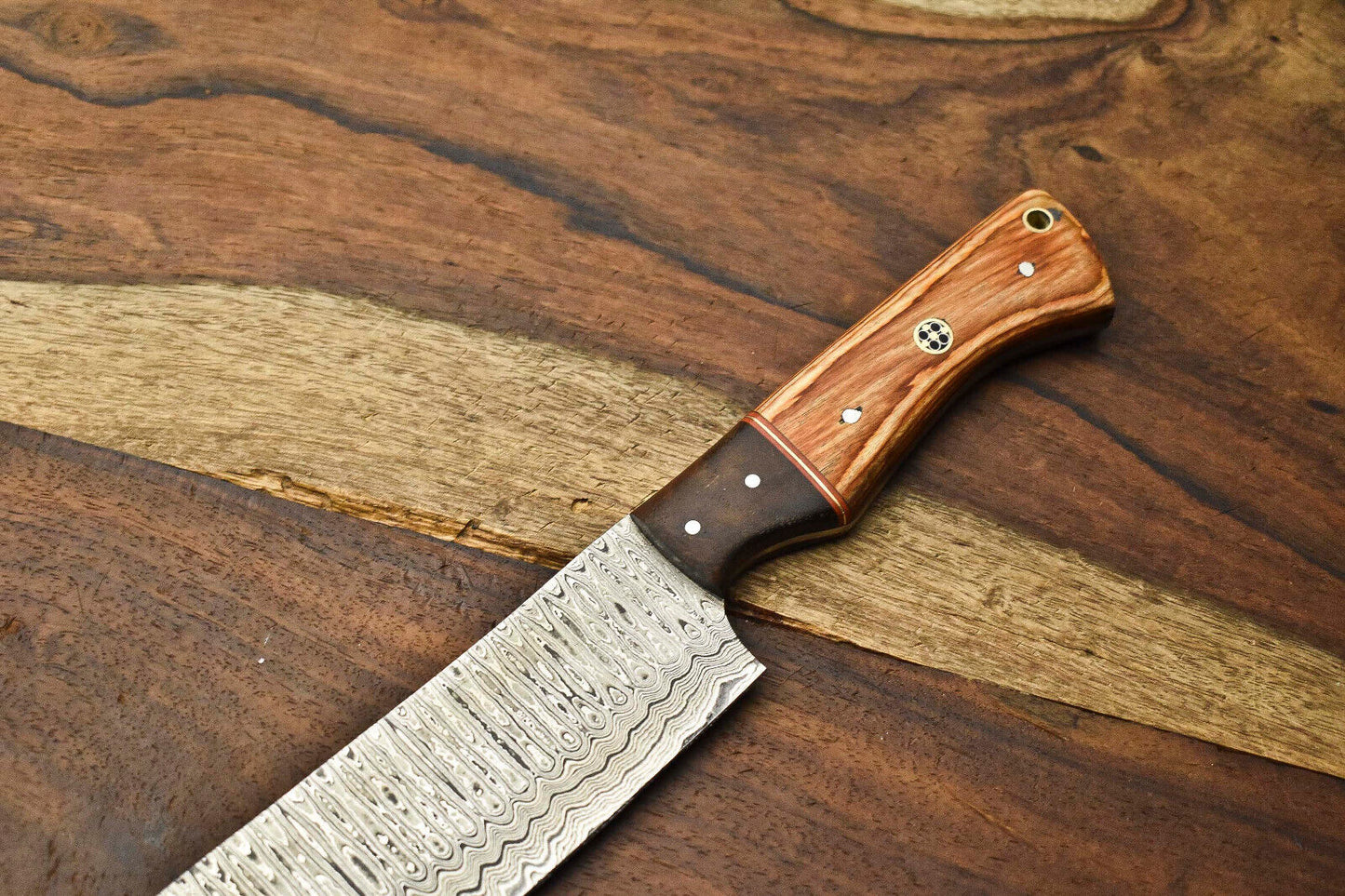 Custom Handmade Damascus Steel Chef Knife – Full Tang Sport Utility Kitchen Knife