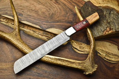 12" Handcrafted Damascus Steel Chef Knife Full Tang Kitchen Blade – Handmade