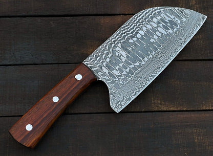 Custom Handmade Damascus Steel Meat Cleaver Chef Knife – Full Tang Kitchen Essential