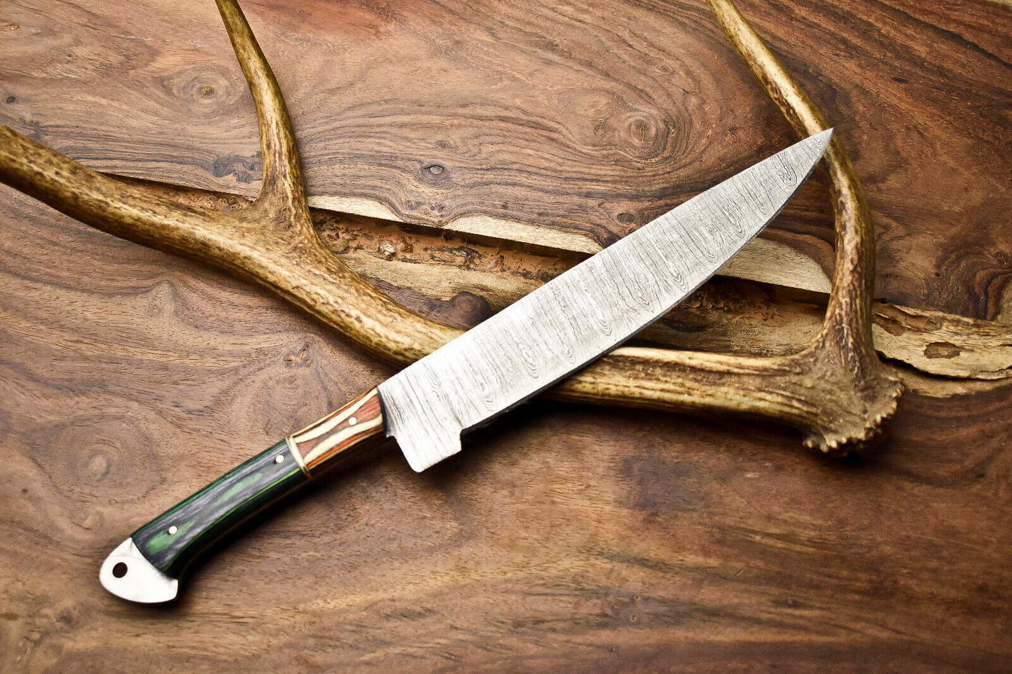 12.0" Handmade Damascus Steel Full Tang Chef Knife – Professional Kitchen Blade