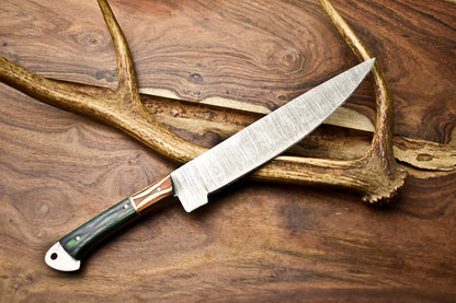 12.0" Handmade Damascus Steel Full Tang Chef Knife – Professional Kitchen Blade